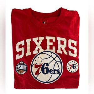 NBA EUC Men’s Philadelphia Sixers T-Shirt Red 2x 76ers